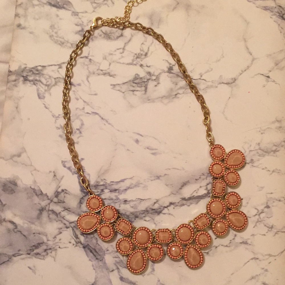 Pink and gold necklace